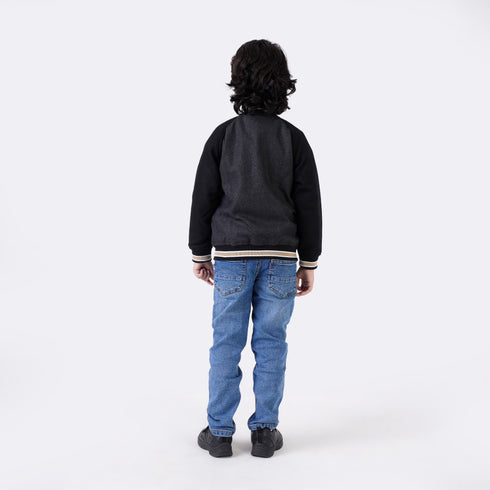 RAGLAN EMBROIDRY VARSITY JACKET